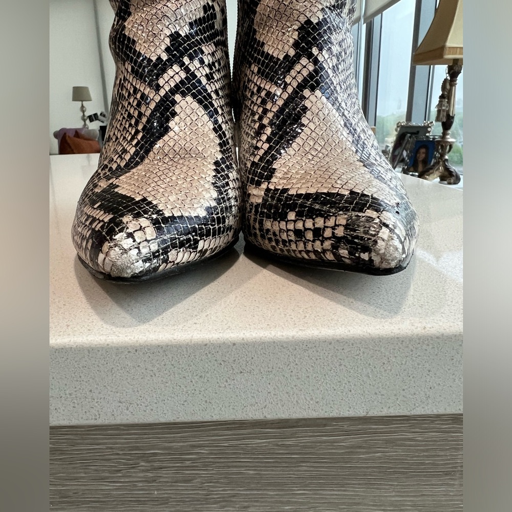 Marc Fisher Python Block Heel Booties - Picture 14 of 16